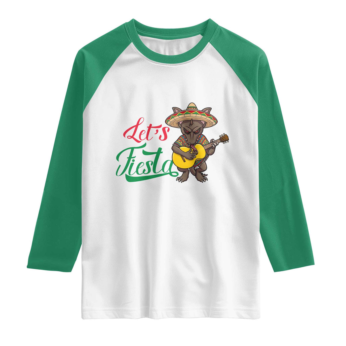 Funny Cinco De Mayo Chupacabra Raglan Shirt Lets Fiesta