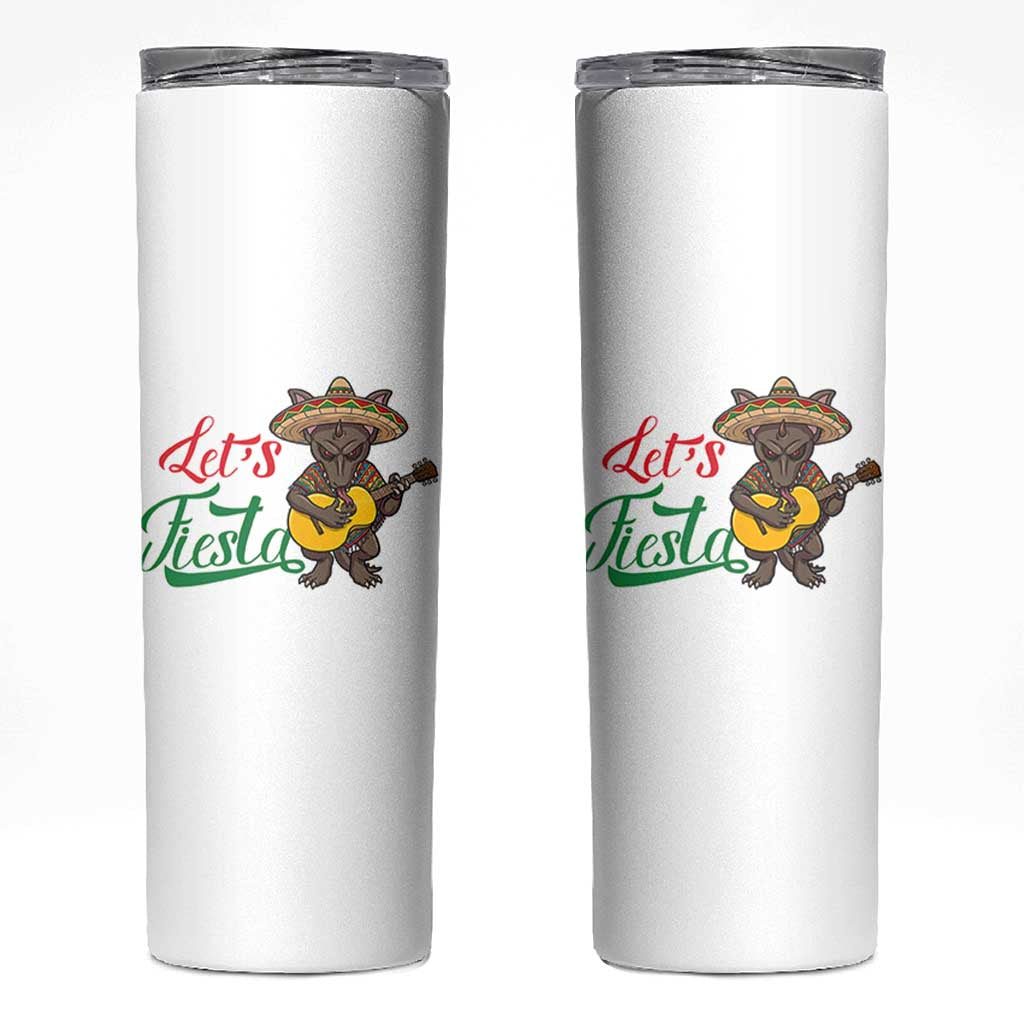 Funny Cinco De Mayo Chupacabra Skinny Tumbler Lets Fiesta