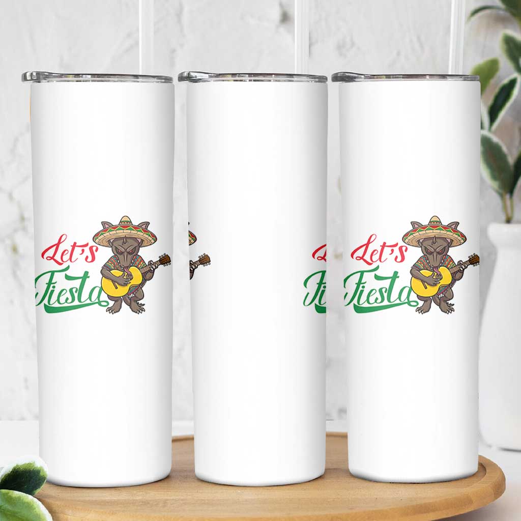 Funny Cinco De Mayo Chupacabra Skinny Tumbler Lets Fiesta