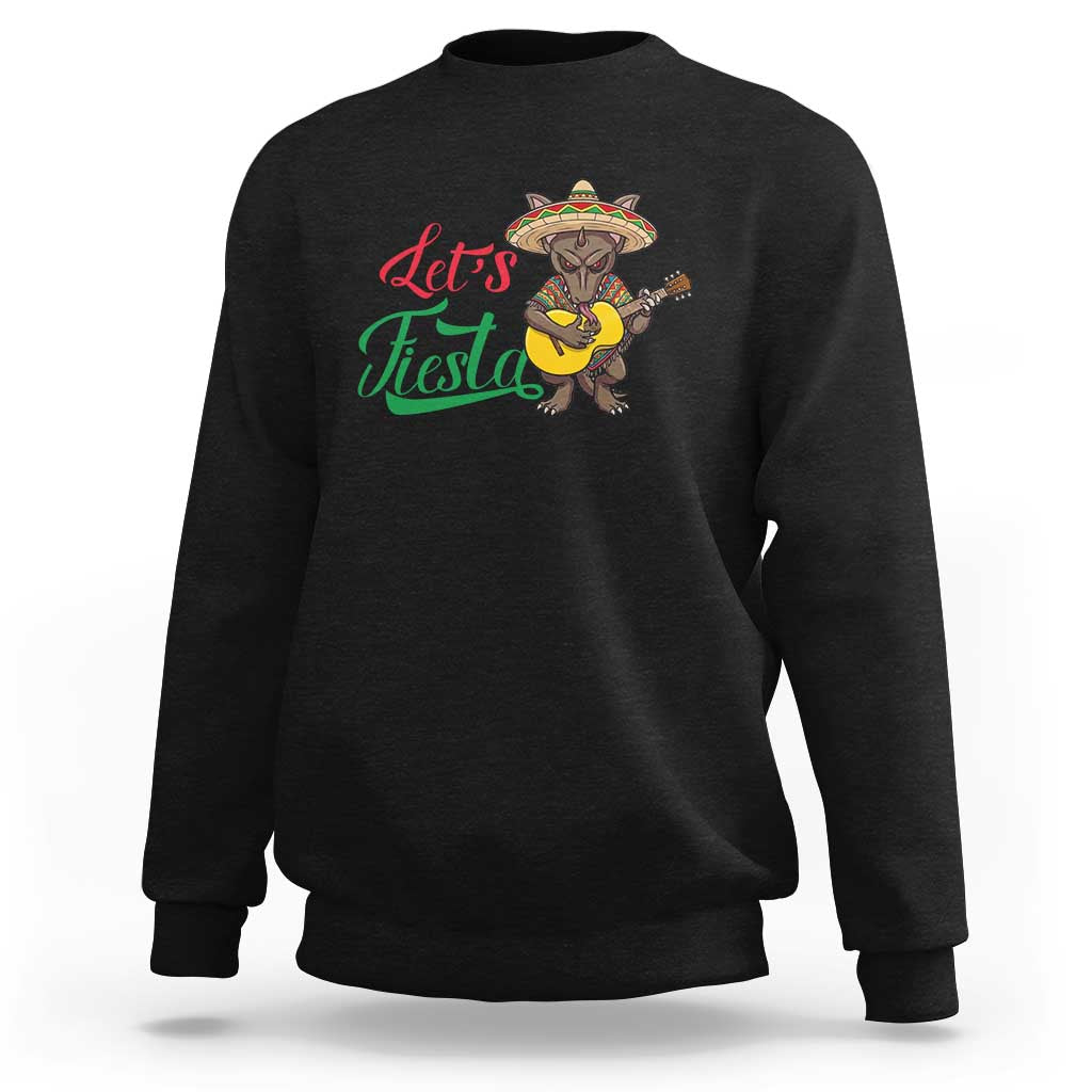 Funny Cinco De Mayo Chupacabra Sweatshirt Lets Fiesta