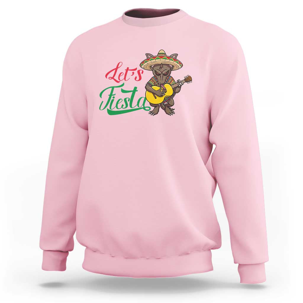 Funny Cinco De Mayo Chupacabra Sweatshirt Lets Fiesta