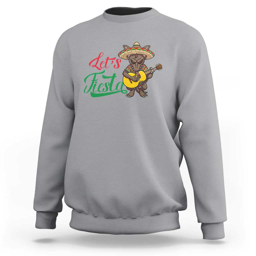 Funny Cinco De Mayo Chupacabra Sweatshirt Lets Fiesta