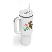 Funny Cinco De Mayo Chupacabra Tumbler With Handle Lets Fiesta