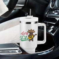 Funny Cinco De Mayo Chupacabra Tumbler With Handle Lets Fiesta