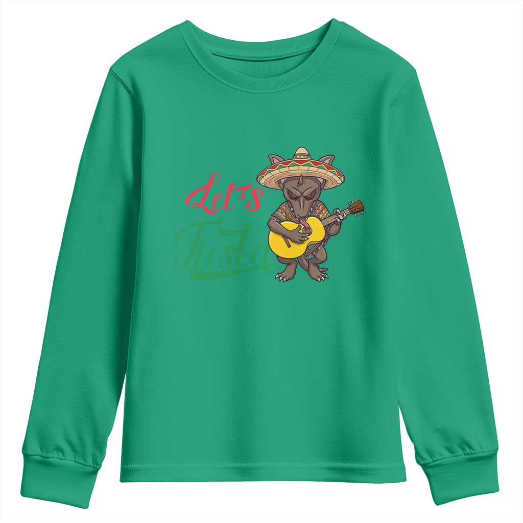 Funny Cinco De Mayo Chupacabra Youth Sweatshirt Lets Fiesta
