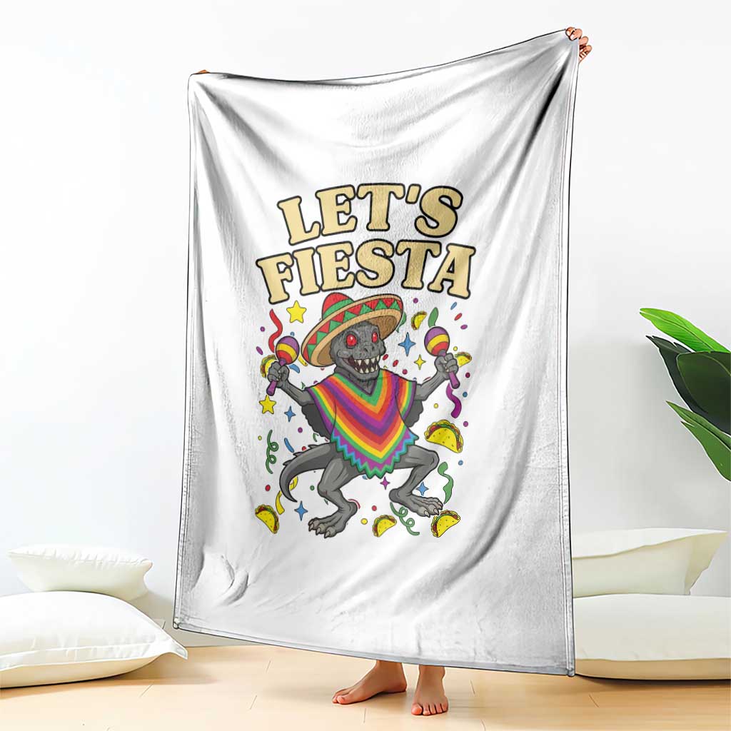 Funny Chupacabra Lets Fiesta Throw Blanket Cinco De Mayo Gift