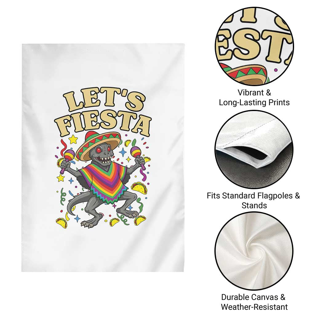 Funny Chupacabra Lets Fiesta Garden Flag Cinco De Mayo Gift
