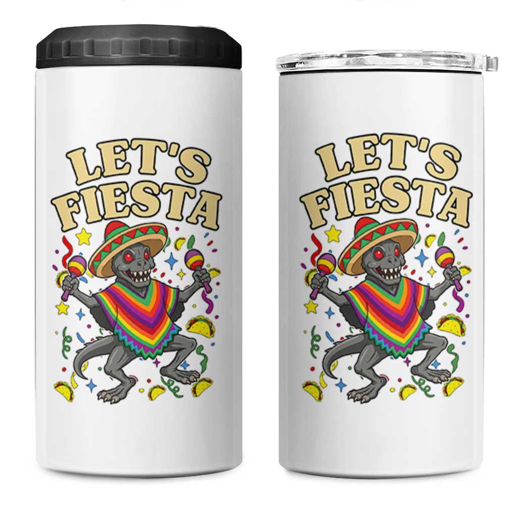 Funny Chupacabra Lets Fiesta 4 in 1 Can Cooler Tumbler Cinco De Mayo Gift