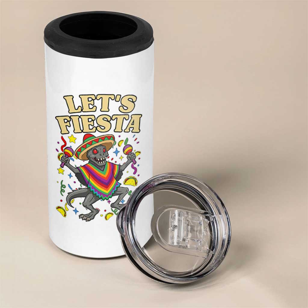 Funny Chupacabra Lets Fiesta 4 in 1 Can Cooler Tumbler Cinco De Mayo Gift