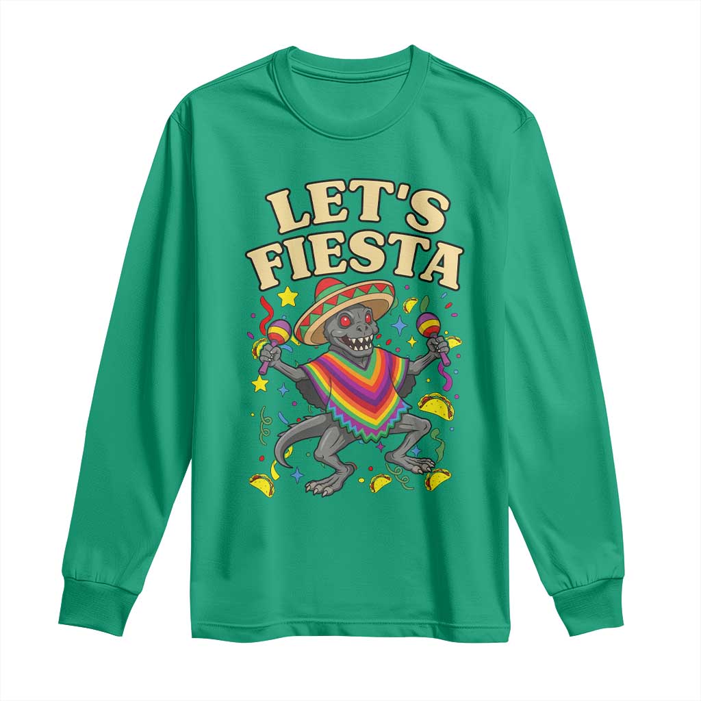 Funny Chupacabra Lets Fiesta Long Sleeve Shirt Cinco De Mayo Gift