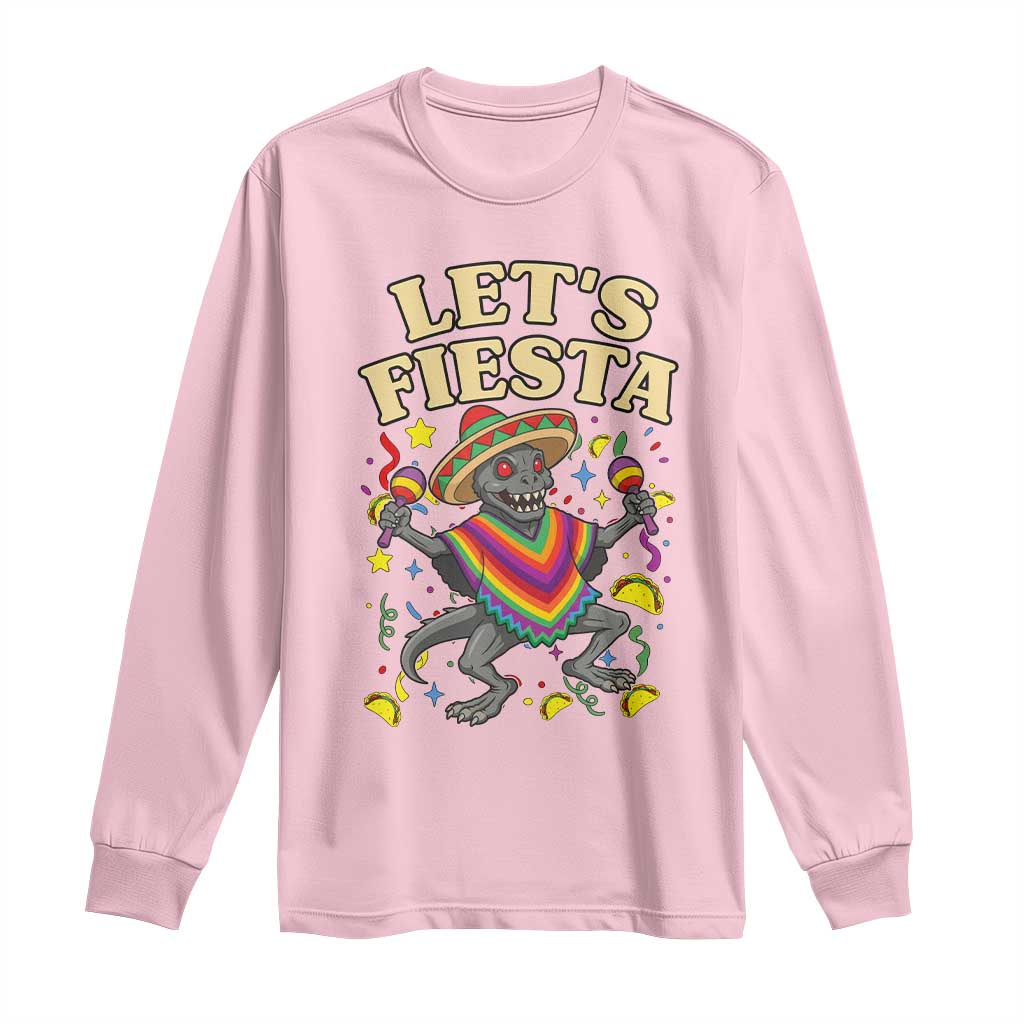 Funny Chupacabra Lets Fiesta Long Sleeve Shirt Cinco De Mayo Gift