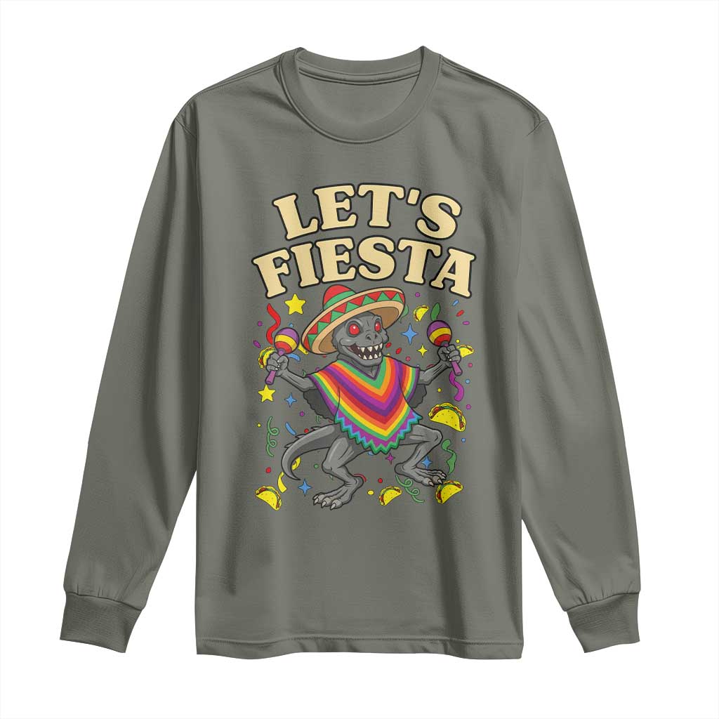 Funny Chupacabra Lets Fiesta Long Sleeve Shirt Cinco De Mayo Gift