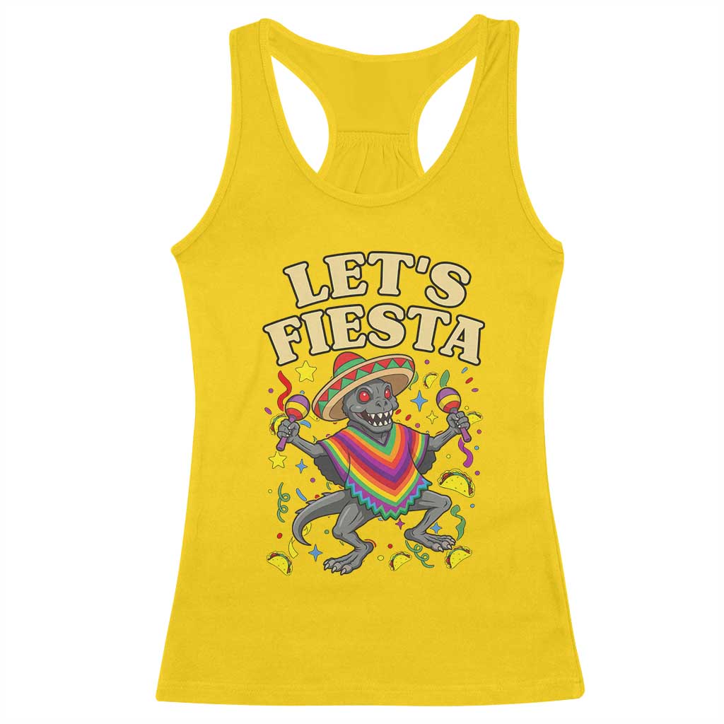Funny Chupacabra Lets Fiesta Racerback Tank Top Cinco De Mayo Gift