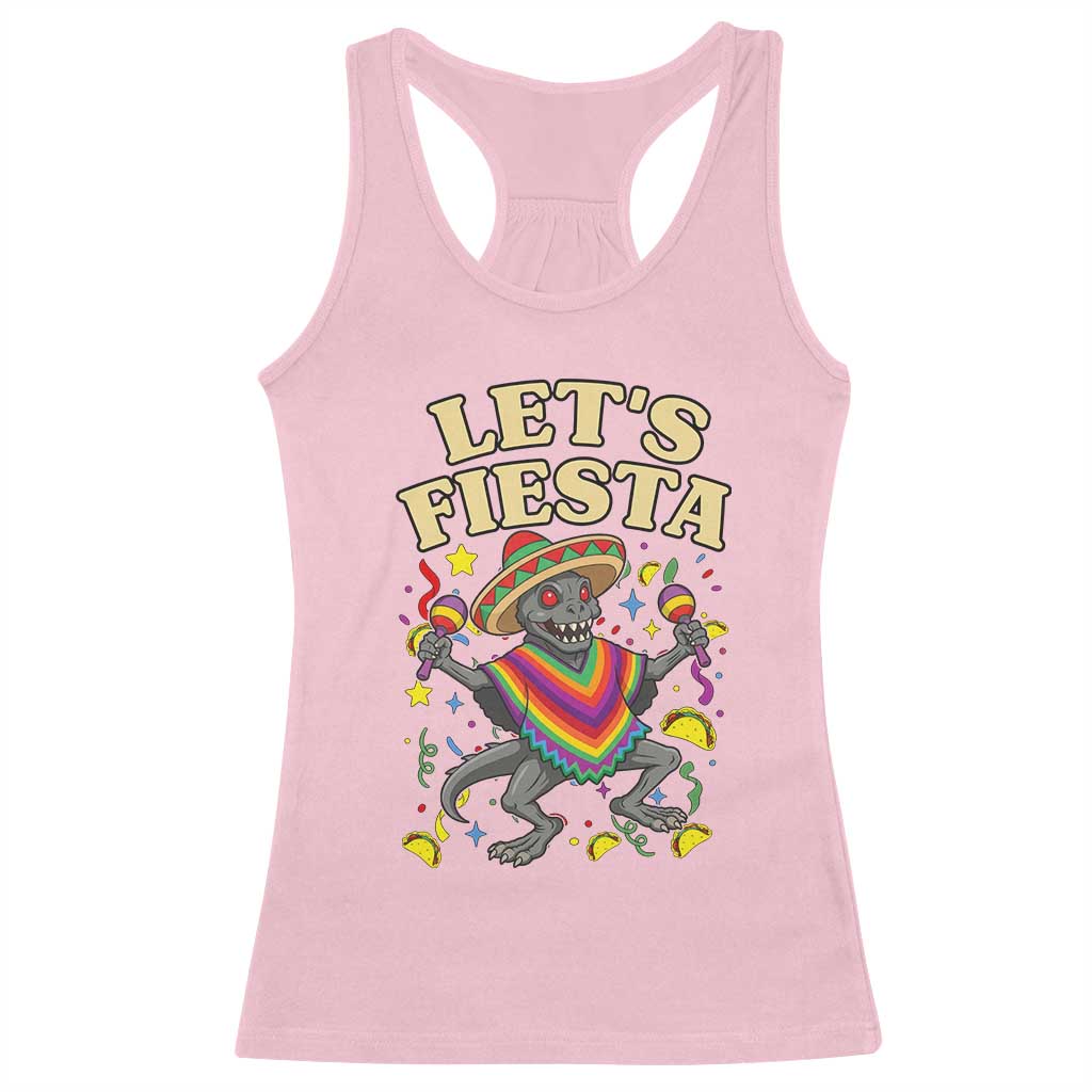 Funny Chupacabra Lets Fiesta Racerback Tank Top Cinco De Mayo Gift