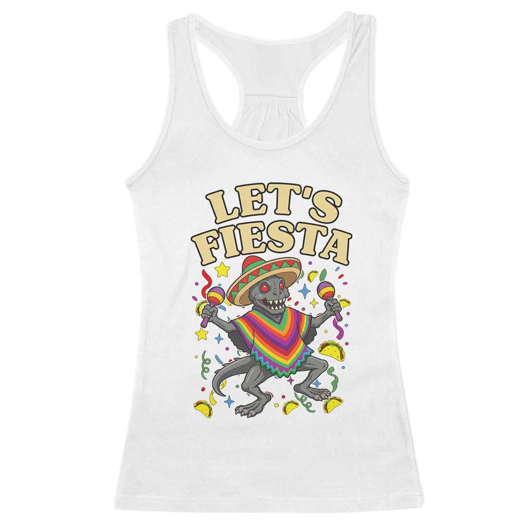 Funny Chupacabra Lets Fiesta Racerback Tank Top Cinco De Mayo Gift