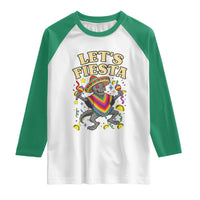 Funny Chupacabra Lets Fiesta Raglan Shirt Cinco De Mayo Gift