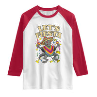 Funny Chupacabra Lets Fiesta Raglan Shirt Cinco De Mayo Gift