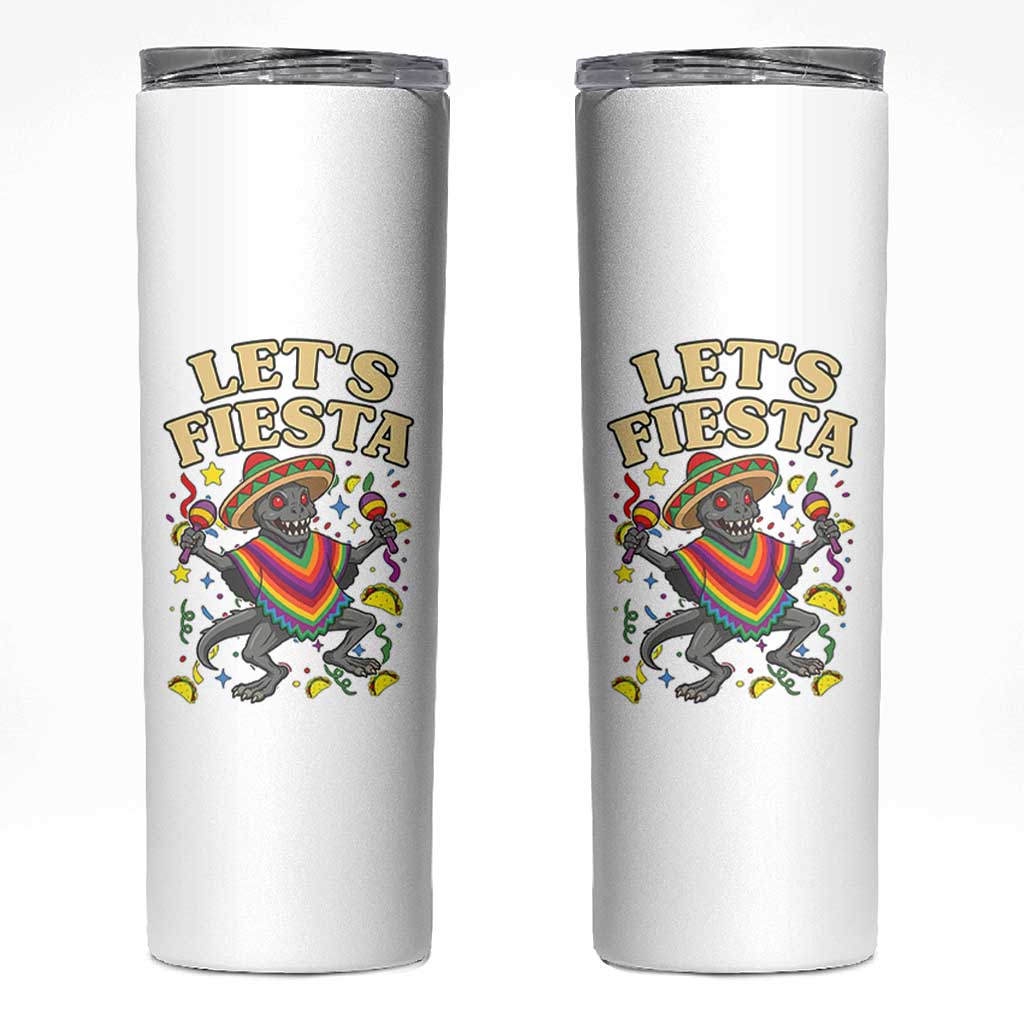 Funny Chupacabra Lets Fiesta Skinny Tumbler Cinco De Mayo Gift