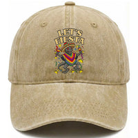 Funny Chupacabra Lets Fiesta Washed Cotton Baseball Cap Cinco De Mayo Gift