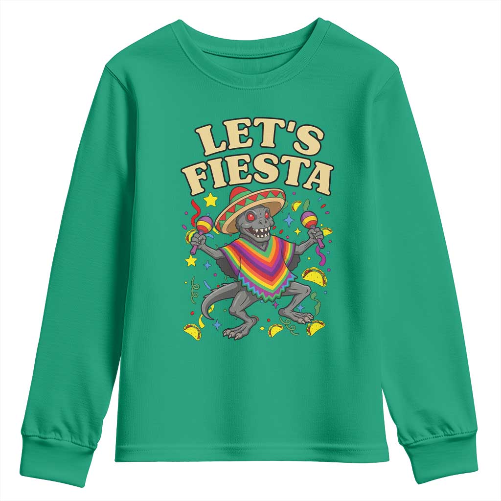 Funny Chupacabra Lets Fiesta Youth Sweatshirt Cinco De Mayo Gift