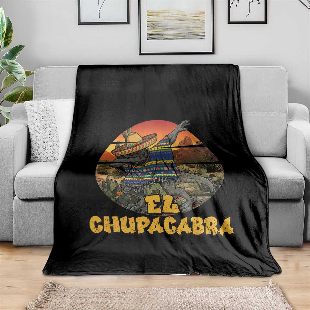 Funny Cinco De Mayo Cryptid Lover Gift Throw Blanket El Squatcho Dabbing