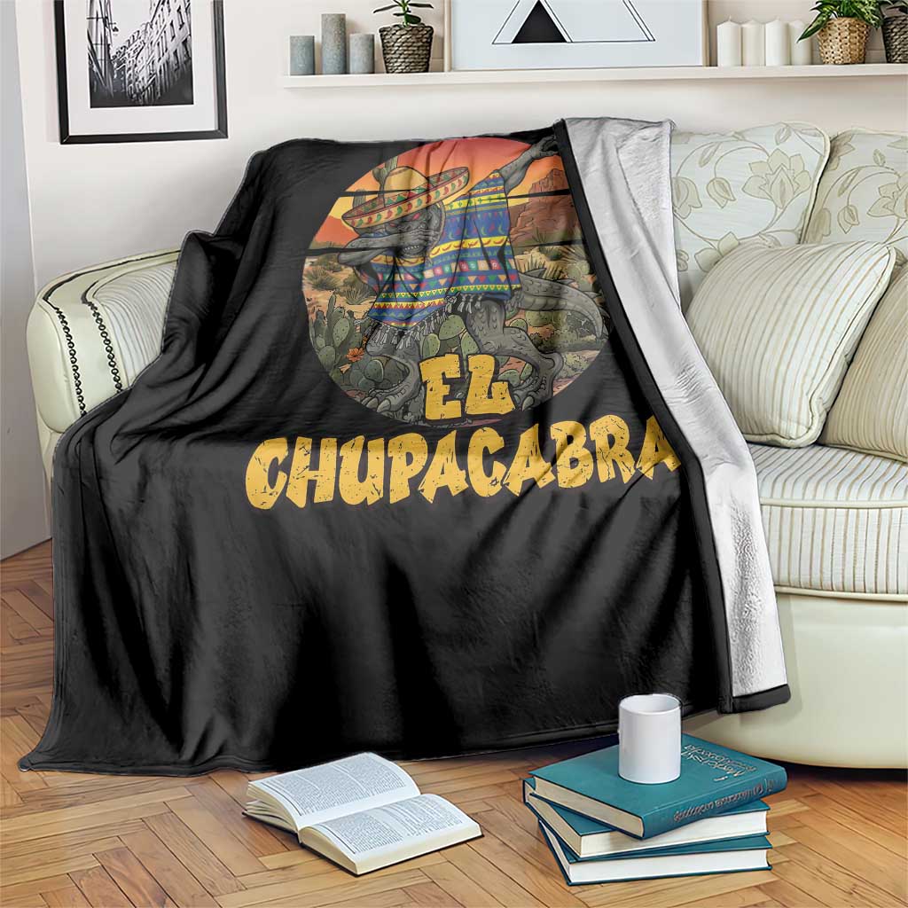 Funny Cinco De Mayo Cryptid Lover Gift Throw Blanket El Squatcho Dabbing
