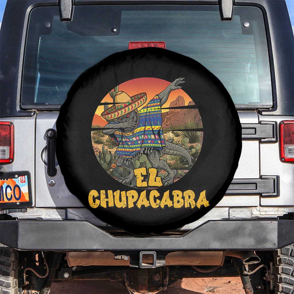 Funny Cinco De Mayo Cryptid Lover Gift Spare Tire Cover El Squatcho Dabbing