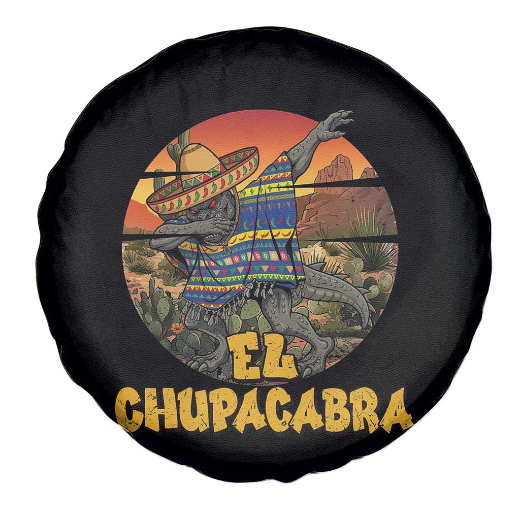 Funny Cinco De Mayo Cryptid Lover Gift Spare Tire Cover El Squatcho Dabbing