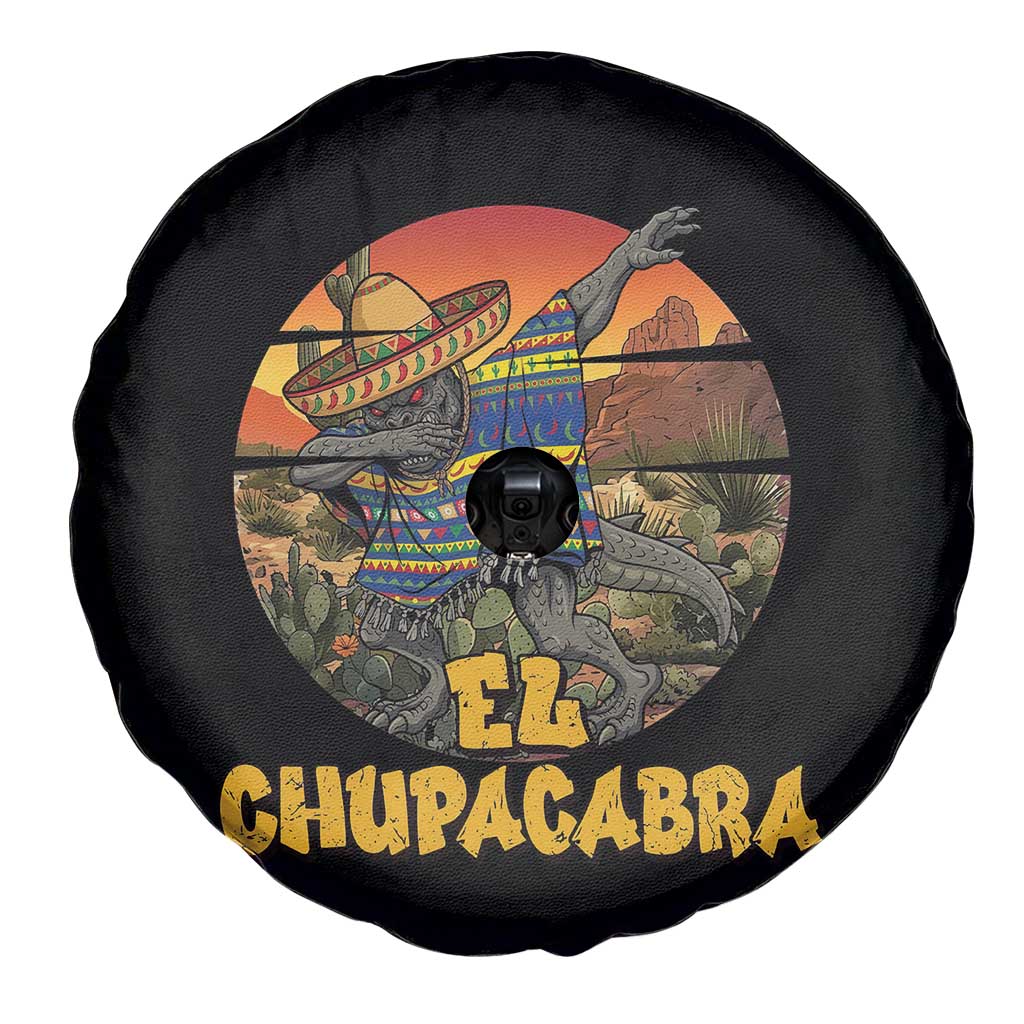 Funny Cinco De Mayo Cryptid Lover Gift Spare Tire Cover El Squatcho Dabbing