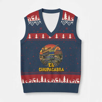 Funny Cinco De Mayo Cryptid Lover Gift V-Neck Knit Sweater Vest El Squatcho Dabbing