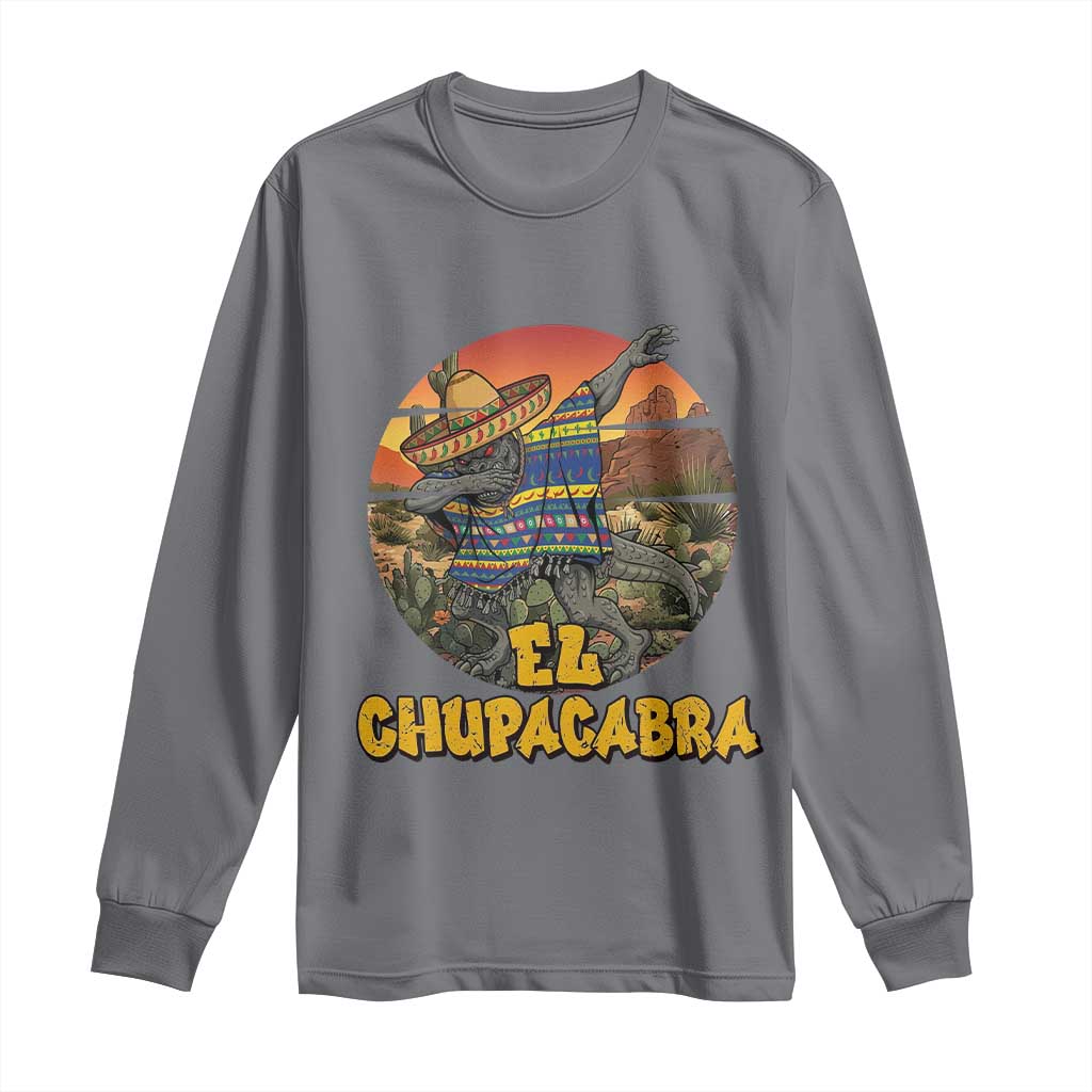 Funny Cinco De Mayo Cryptid Lover Gift Long Sleeve Shirt El Squatcho Dabbing