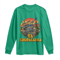 Funny Cinco De Mayo Cryptid Lover Gift Long Sleeve Shirt El Squatcho Dabbing