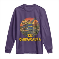 Funny Cinco De Mayo Cryptid Lover Gift Long Sleeve Shirt El Squatcho Dabbing