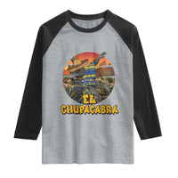Funny Cinco De Mayo Cryptid Lover Gift Raglan Shirt El Squatcho Dabbing