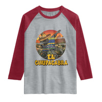 Funny Cinco De Mayo Cryptid Lover Gift Raglan Shirt El Squatcho Dabbing