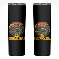 Funny Cinco De Mayo Cryptid Lover Gift Skinny Tumbler El Squatcho Dabbing
