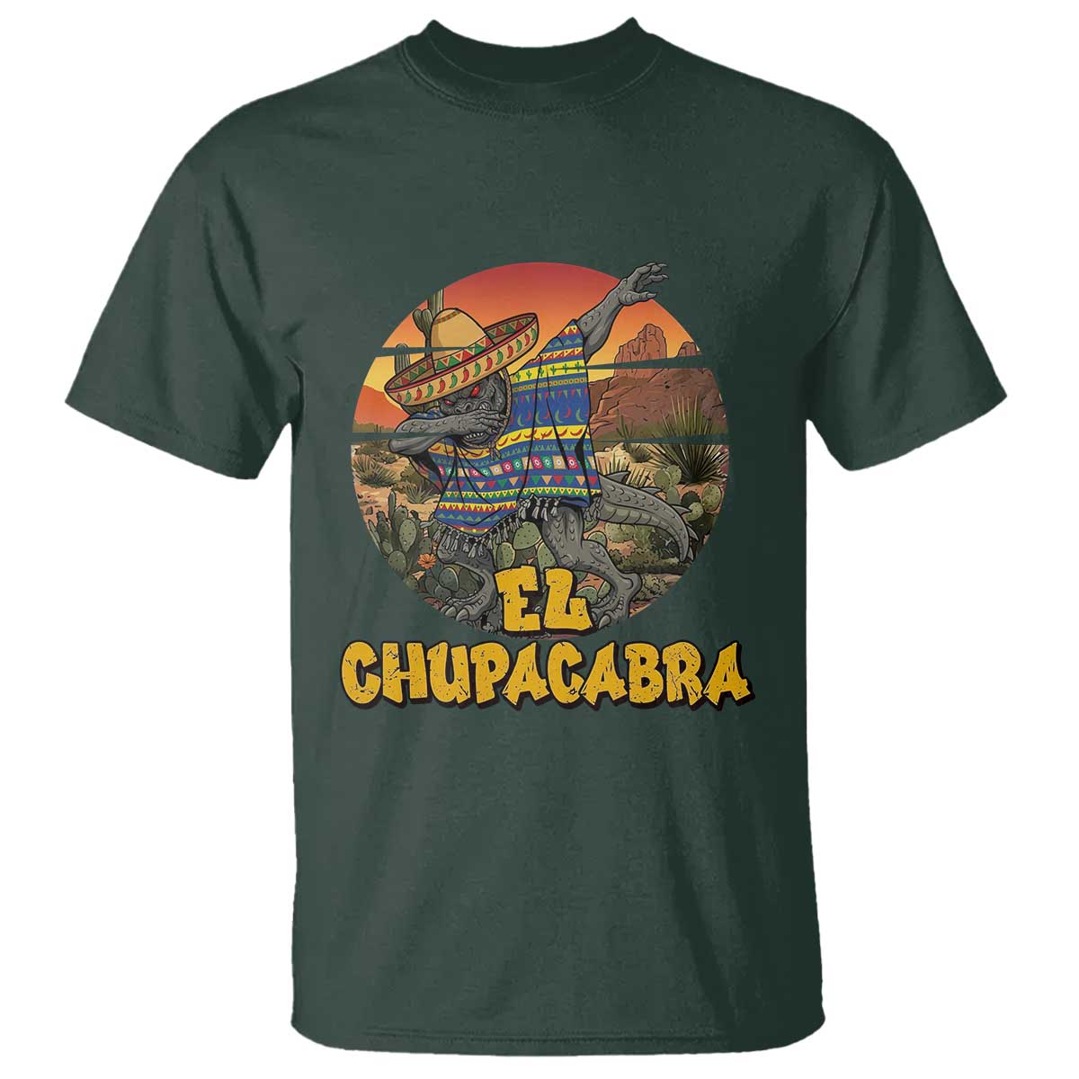 Funny Cinco De Mayo Cryptid Lover Gift T Shirt El Squatcho Dabbing