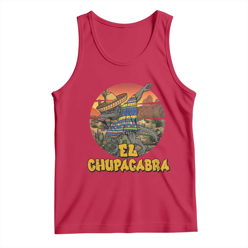 Funny Cinco De Mayo Cryptid Lover Gift Tank Top El Squatcho Dabbing