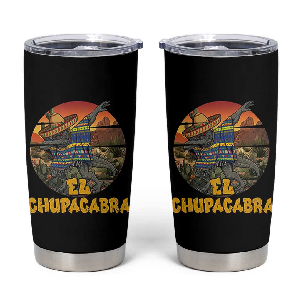 Funny Cinco De Mayo Cryptid Lover Gift Tumbler Cup El Squatcho Dabbing