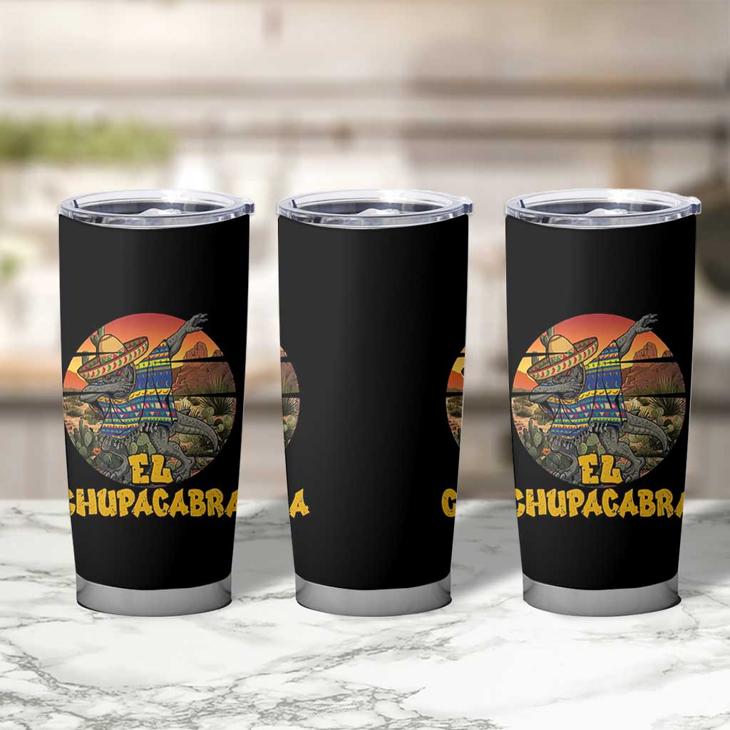 Funny Cinco De Mayo Cryptid Lover Gift Tumbler Cup El Squatcho Dabbing