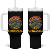 Funny Cinco De Mayo Cryptid Lover Gift Tumbler With Handle El Squatcho Dabbing