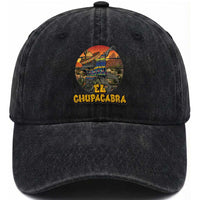 Funny Cinco De Mayo Cryptid Lover Gift Washed Cotton Baseball Cap El Squatcho Dabbing