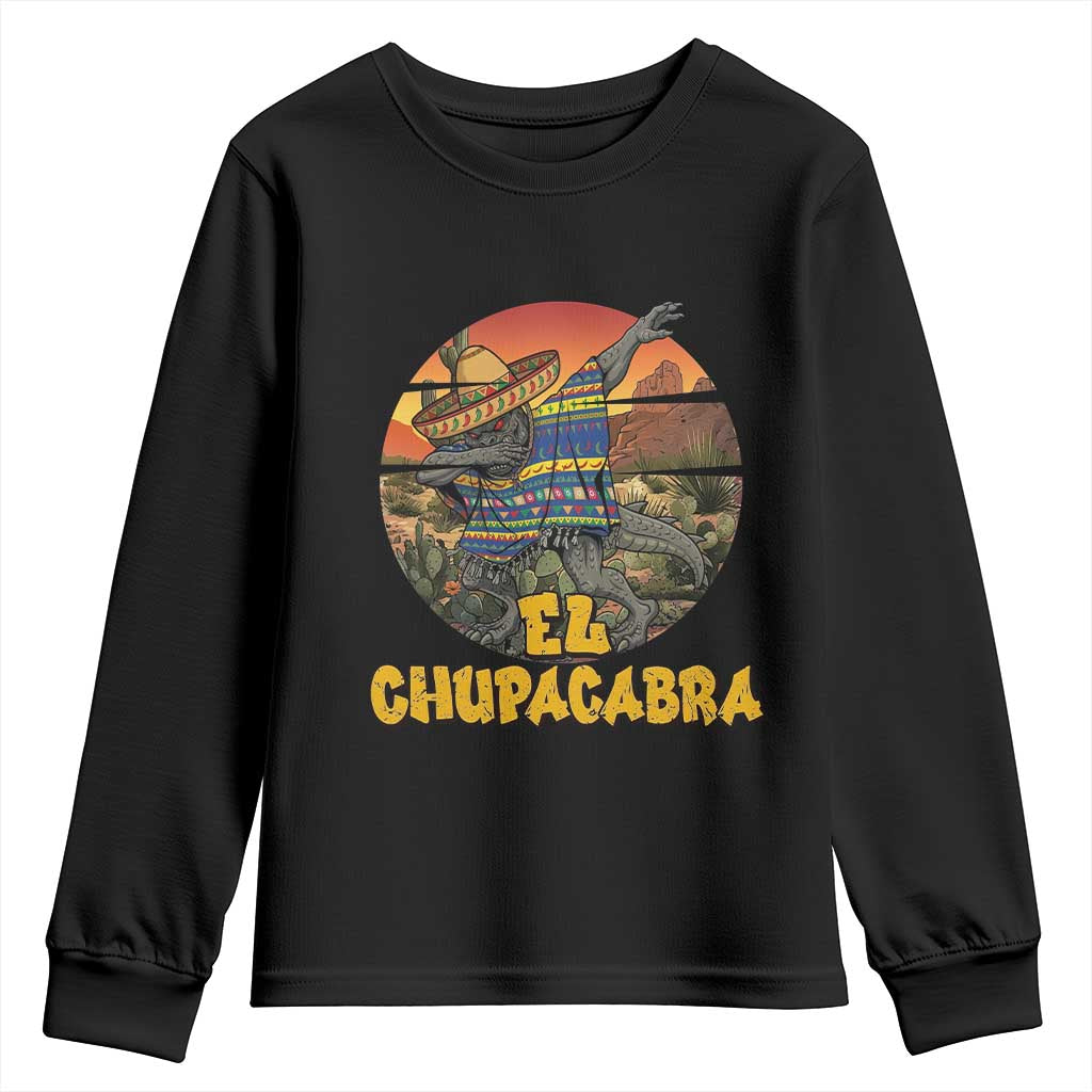 Funny Cinco De Mayo Cryptid Lover Gift Youth Sweatshirt El Squatcho Dabbing