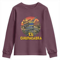 Funny Cinco De Mayo Cryptid Lover Gift Youth Sweatshirt El Squatcho Dabbing