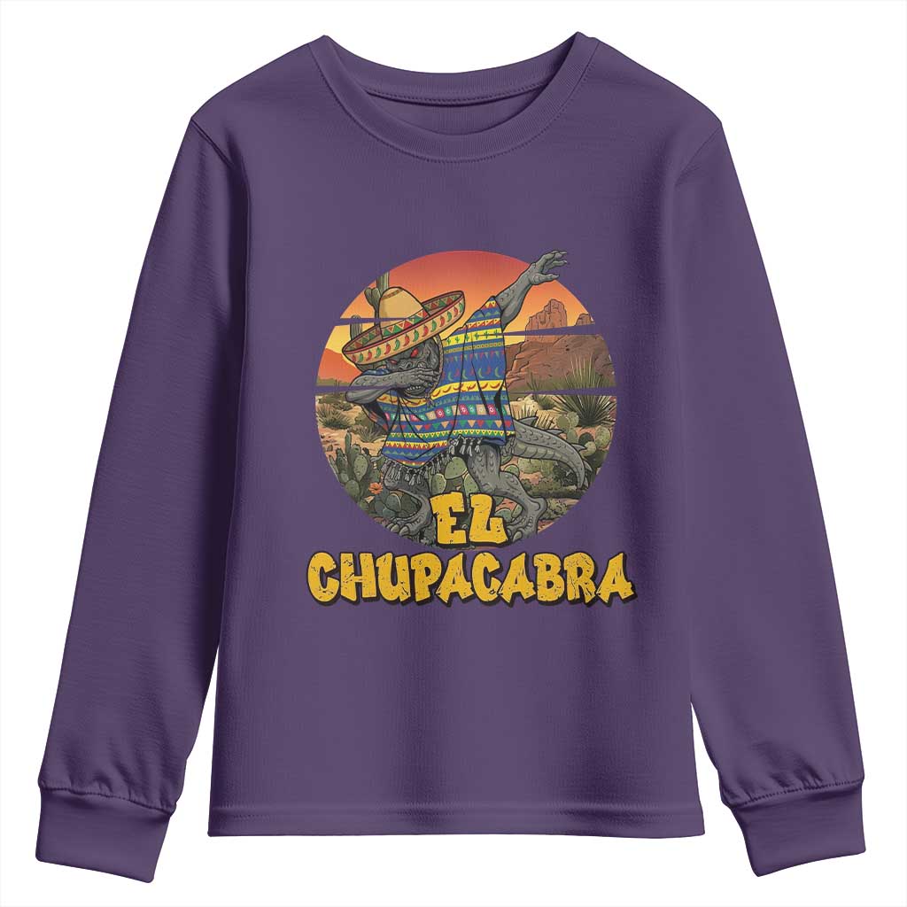 Funny Cinco De Mayo Cryptid Lover Gift Youth Sweatshirt El Squatcho Dabbing