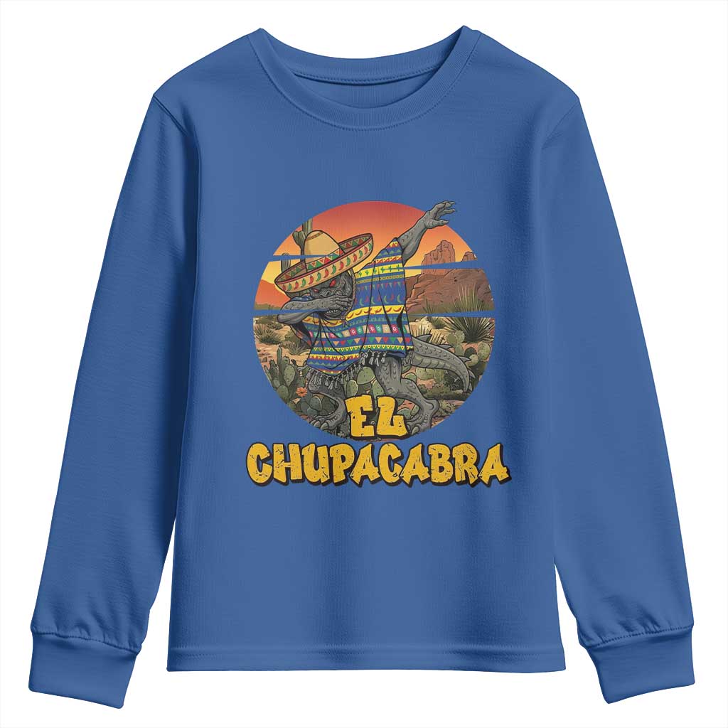 Funny Cinco De Mayo Cryptid Lover Gift Youth Sweatshirt El Squatcho Dabbing