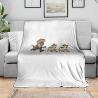 Funny Mexican Fiesta Gift Throw Blanket Chupacabra Chasing Taco Goat