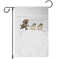 Funny Mexican Fiesta Gift Garden Flag Chupacabra Chasing Taco Goat
