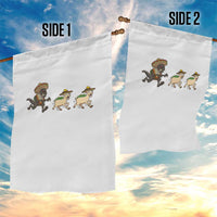 Funny Mexican Fiesta Gift Garden Flag Chupacabra Chasing Taco Goat