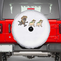 Funny Mexican Fiesta Gift Spare Tire Cover Chupacabra Chasing Taco Goat